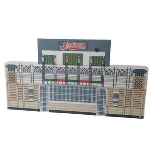 Vintage The Cats Meow Jacobs Field Cleveland Indians MLB Stadium '94 Wood Decor